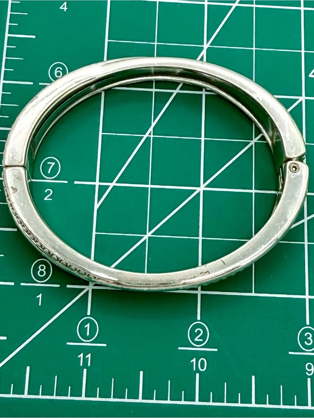 Brighton Silver Crystal Crossover Bangle Bracelet Multi-Row Layered - Picture 10 of 10